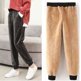 BEFORW Autumn Winter Harem Warm Pant's Thick Velvet Casual Loose Causal Trousers M-XL 210915