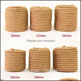 Filato per abbigliamento Abbigliamento in tessuto 16Mm-22Mm 10M Fine corda fatta a mano Fai da te Forniture artigianali Decorazione Cordoncini Retro spago di iuta Filo per confezione regalo /