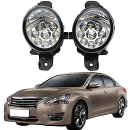 2PCS (right + left) Oval LED Fog Lights H11 For Nissan Teana J32 For Almera 2 II Hatchback Saloon (N16) Halogen Fog Lights 55W