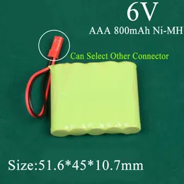 2 PCS 6 V 800mAh AAA Ni-MH Pacote de Ni-MH com Conector Recarregável para Colar Colares Receptor Industrial Usado Equipamento Eletrônico