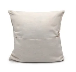 40 * 40cm örngott sublimering blank bokficka täcker solid färg DIY polyester linne kudde täcker heminredning