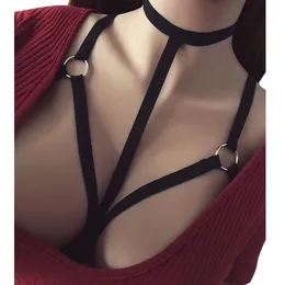 Gargantilla Gótica Sexi Para Mujer, Sujetador Elástico Tipo Jaula ...
