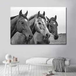 動物のポスターキャンバス絵画走行馬の絵の壁のアートHDプリントのための服装のための抱擁のための箱
