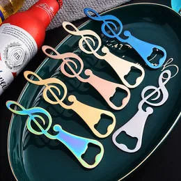 Music Note Bottle Opener Wedding Stainless Steel Beer Openers Restaurant Bar Tools Kitchen Gadgets Wholesale