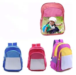 Kids Sublimation Blank Shoulders Bags DIY Thermal Transfer Backpack Colorful Christmas Students Junior School Bag Totes Gifts otti4322110