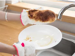 Bambu fiber non-stick olja disk tvätt handskar kök rengöring pensel skål Vattentät kök tungt uppvärmd hushåll DHL gratis