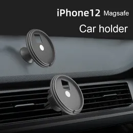 Desktop Car Phone Holder Stand för trådlöst Magsafe Laddare Luftventilhållare i bilar GPS Mount iPhone 12 Tillbehör