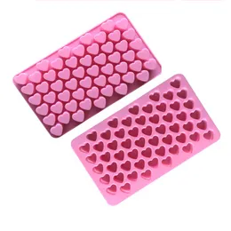 Coração Bolo Molde de Silicone Silicone Cubo De Gelo Bandeja Diy Chocolate Fondant Mold Fabricante 3D Pastelaria Jelly Cookies Cozer Bolo Decoração Ferramentas Forno Resistente ao Calor HY0351