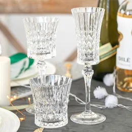 Crystal Emed Glass Cup Wine Champagne Goblet Drinking Water Nordic Copas De Vino Kitchen Dining Bar EB5BL Glasses es