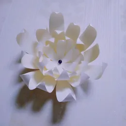 Dekorativa blommor kransar 2021 DIY elfenbensjättpapper för bröllopshändelsedekorationer Bakgrepps deco Baby Nursery Fashion Show Video Tutoria