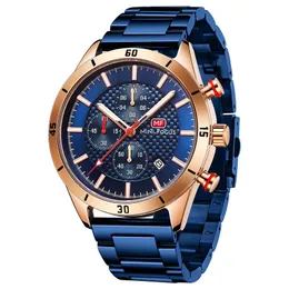 Herrklockor Quartz Watch Herr Vattentät Armbandsur Klocka Man Blue Hour Waches Whatch Relogio 2021 Armbandsur