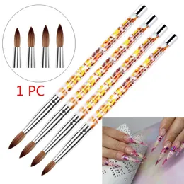 Nail Brushes Tool UV Gel Polish Brush Painting Pen Art Acrylic For Powder Pure Nylon Hair