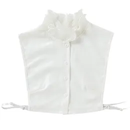Bow Ties Fashion Sweet Layer Agaric Ruffles Stand False Fake Collar Button Down Half-shirt