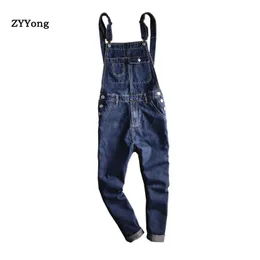 Modische Herren-Jeans-Overalls, Hi-Street-Jeans-Latzhose für Herren, Hosenträgerhose, Größe S-5XL