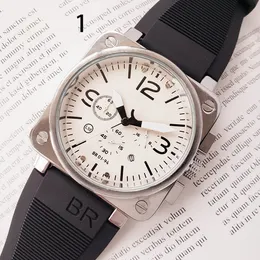 2021 Six stitches luxury mens watches All dial work Quartz Watch Top Brand Rubber belt Relógio Men fashion accessories high quality