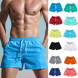 Men's Summer Beach Pants Fashion Surf Breathable Sports Shorts Solid Color Simple And Comfortable Soft Polyester Casual Shorts Y0408