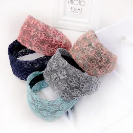 Fascia per capelli in pizzo con paillettes vintage per donna Accessori per capelli a cerchio con fascia larga Accessori per capelli per ragazze diademi per il pelo mujer bandeau