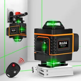 Wyposażenie przemysłowe 3D / 4D Laser Level Selpoziomowanie 360 ​​poziome i pionowe Super potężne poziomy laserów zielonych