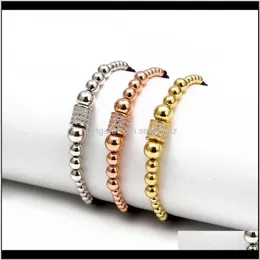 Charm Bracelets Drop Delivery 2021 Meibeads Micro Pave Cz Big Hole Beads Braiding Bangle Fit Man Bracelet Luxury Jewelry Pulseira Bileklik Bd