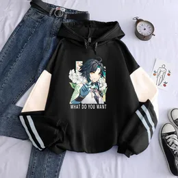 Męskie bluzy bluzy Harajuku Xiao gry Gensshin Impact Fashion Streetwear Manga Cartoon Unisex Jesień Zima Zimowa