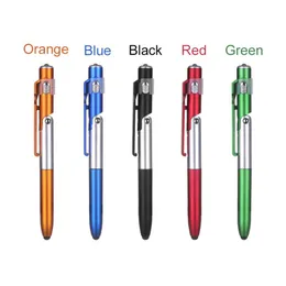 PROIND PENS 13.5cm 4-in-1 قلم سعة مصغرة Universal مع LED للهاتف المحمول اللوحي القابل للطي القلم اللمس