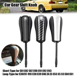 Svart / Silver / Carbon Car Auto Styling Automatiska fordon Gear Shift Knob Stick Fit för E46 E60 E39 E83 E53 E61 3 5 7 x Serie