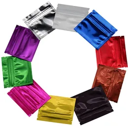 Small Colorful Resealable Glossy Aluminum Foil Zip Packing Bag Coffee Powder Candy Packag Zipper Mylar Bags with Zipper Top