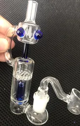 Hookahs gruba szklana wodę Bongs Percolator Water Rure Magy Glass Bong z bąbelem 14 mm miski