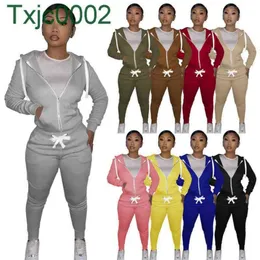 Fatos de treino femininos de duas peças, moletons com capuz e zíper, jaqueta de algodão, cardigan de manga comprida, calças de corrida, roupas, 9 cores