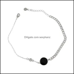 Cavigliere Gioielli Braccialetto Alla Caviglia Per Le Donne Rotondo 925 Sterling Sier Zircone Caviglia Bracciali Enkelbandjes Sieraden Zier Fine Regalo