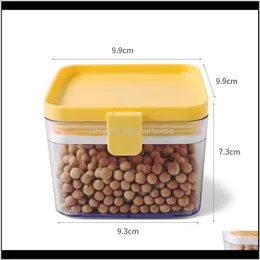 Organizzazione per le pulizie Giardino domestico 1 contenitore in plastica per sigillare contenitori di stoccaggio con coperchio Contenitori per cereali Serbatoio per farina per cucina 500/1