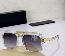 669 Crystal Gold Square Okulary Grey Cieniowane Projektanci Okulary przeciwsłoneczne Dla Mężczyzn Kobiety Moda Okulary Akcesoria Z Pudełkiem