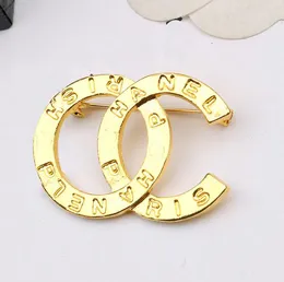 Designer de luxo de alta qualidade 18k broches de ouro para homens da marca feminina de moda dupla letra de colarinho de colarinho de colarinho Brooche