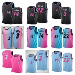 Basket 55 14 Dwyane 3 Wade Jersey Jimmy 22 Butler Tröjor Rosa