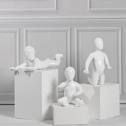 Hochwertiger Kinder-Ganzkörper-Schaufensterpuppe in leuchtendem Weiß für Kinder und Babys