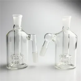 14mm 45 90 Degree Glass Bong Ash Catcher Hookah with 4.5 Inch Thick Pyrec Clear Male Bubbler Ashcatcher for Smoking Pipes