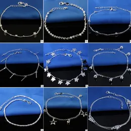 Jewelry 925 Sterling Sliver Ankle For Women Foot Jewelry Inlaid Zircon Anklets Bracelet Drop Delivery 2021 Hxltk