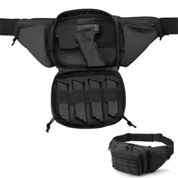 Outdoor Tactical Gun Waist Bag Holster Chest Military Combat Camping Sport Hunting Athletic Shoulder Sling X261A 220216