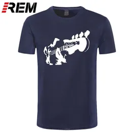 REM MENS Bass Guitar Bass Jogador de mão Bass Música T Shirt Algodão Novidade 210409