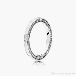 Kvinnors 925 Sterling Silver Wedding Rings Cubic Zirconia Diamonds For Pandora Style Women Signature Hearts Ring Luxury Set Original Ladies Gift With Original Box