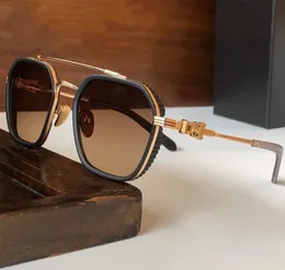 Brand Designer Gray Brown Lenses Sunglasses for Men Women Unisex Fashion Eyeglasses Shades Male Sunglasses Retro Personality Punk Sun Glasses with Original Box