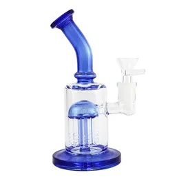 Glass Bong Hookah Smoking Water Pipe 7 inch Tree Percolator Diffused Shisha Filter Beaker Bubbler W/ ICE Catcher Pipes Bongs Hookahs