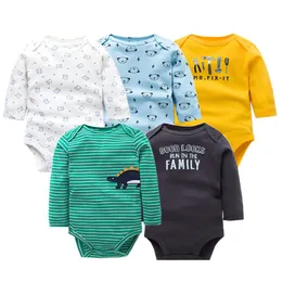 Long Sleeve Jumpsuits Newborn cartoon stripe Baby Pajamas Rompers Bodysuits Set Boys Girls Clothes Underwear 20220224 Q2