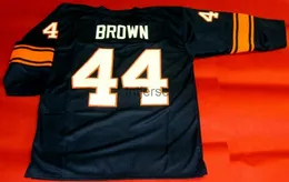 Custom Jim Brown Custom College Style 3/4 Sleeve Browback Jersey Stitch Adicione qualquer número de nome