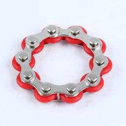 10 węzłów Bike Chain Toy Pierścień Key Fidget Spinner Gyro Ręcznie Metalowe Palec Bransoletka Bransoletka Zmniejsz Dekompresję Lęk Anti Stres dla Dorosłych
