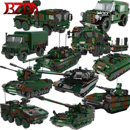 XINGBAO Militär Technischer Panzer Mammut LKW Raketenkanone Panzerwagen Modell Sets Bausteine MOC WW2 Ziegel Für Jungen Spielzeug Y220214