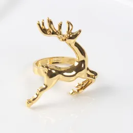 Christmas Deer style Napkin Ring Napkins buckle Wrap Serviette Holder For Wedding Banquet Party Table Home Decoration