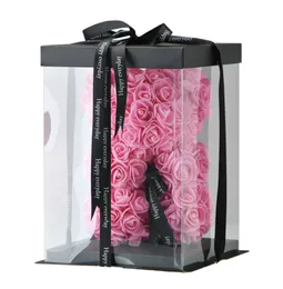 Rosen-Teddybär NEU Valentinstagsgeschenk 25 cm Blumenbär Künstliche Dekoration Weihnachtsgeschenk für Frauen Valentinstagsgeschenk SEA WAY DAP420