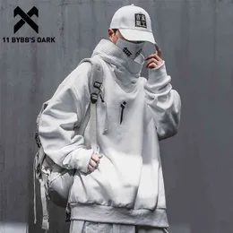 11 BYBB's Dark Haft Harajuku Hoodie Men Spring Cotton Pullover Hip Hop Streetwear Hook Hoodie Bluza Punk 210819