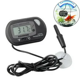 2 Pcs Numérique LCD Thermomètre pour Aquarium Fish Tank Vivarium Reptile  Terrarium (Noir)